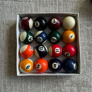 Vintage Billiard Balls Pool Ball Set Original Box Full Set